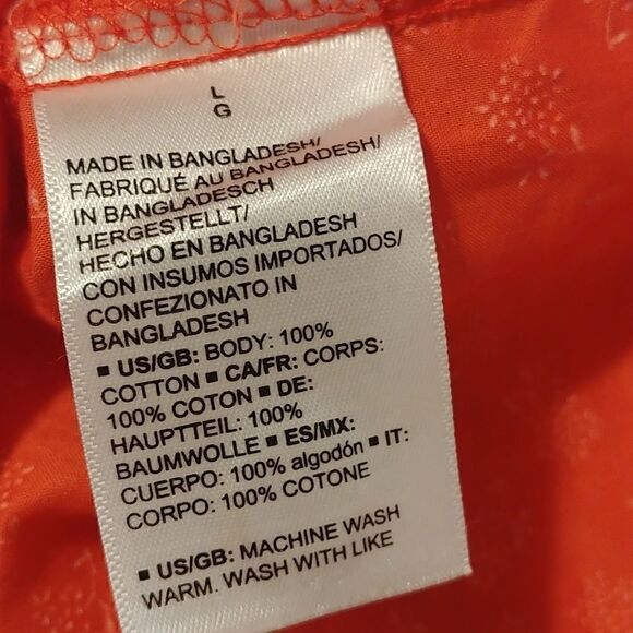 Amazon Essentials. Women's size Large. Coral floral top. EUC - Picture 7 of 9